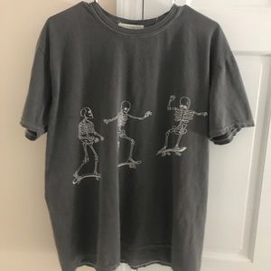 Skating skeletons oversized T-shirt